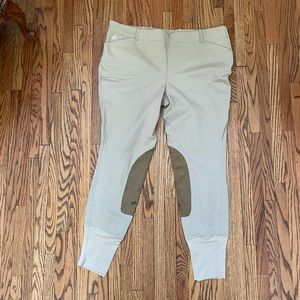 Equine couture Champion side zip knee patch riding breeches size 36